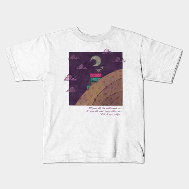 At Peace Kids T-Shirt by againstbound